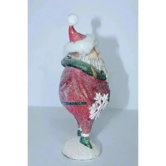 Roman Inc Christmas Santa Claus w/ Wreath & Snowflake Whimsical Figurine NWT - Picture 4 of 7